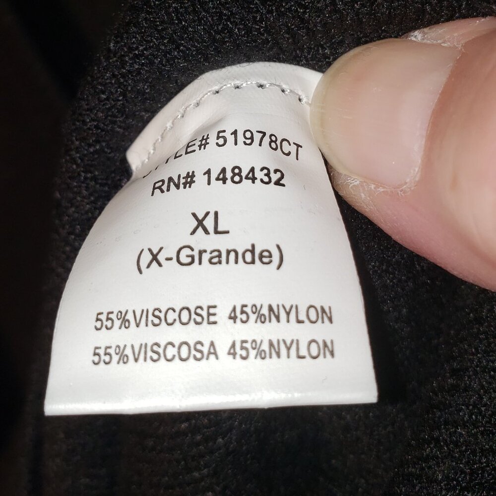 Staccato Black XL Sweater w/Faux Fur Trimmed Sleeves - Picture 6 of 6